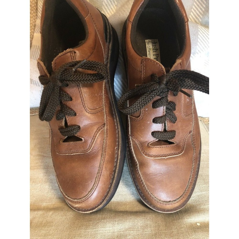 MensHushPuppies Oxford Browm LeatherSZ 10 wise